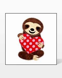 GO! Sloth Valentine Embroidery Design by Creative Appliques