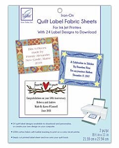 Iron-On Quilt Label Fabric Sheets
