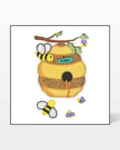GO! Bee and Beehive Honey Embroidery by V-Stitch Designs