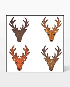 GO! Deer Head Set Embroidery by V-Stitch Designs