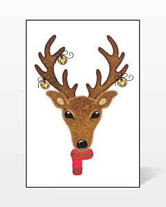 GO! Jingle Bell Deer Head Embroidery by V-Stitch Designs