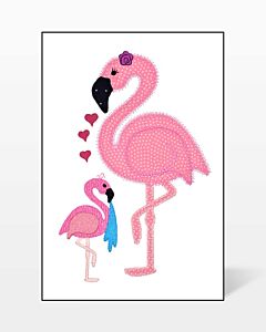 GO! Mom and Baby Flamingo Embroidery by V-Stitch Designs