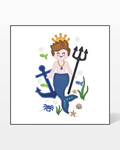 GO! Mermaid King with Anchor Embroidery by V-Stitch Designs
