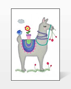 GO! Spring Llama Embroidery by V-Stitch Designs