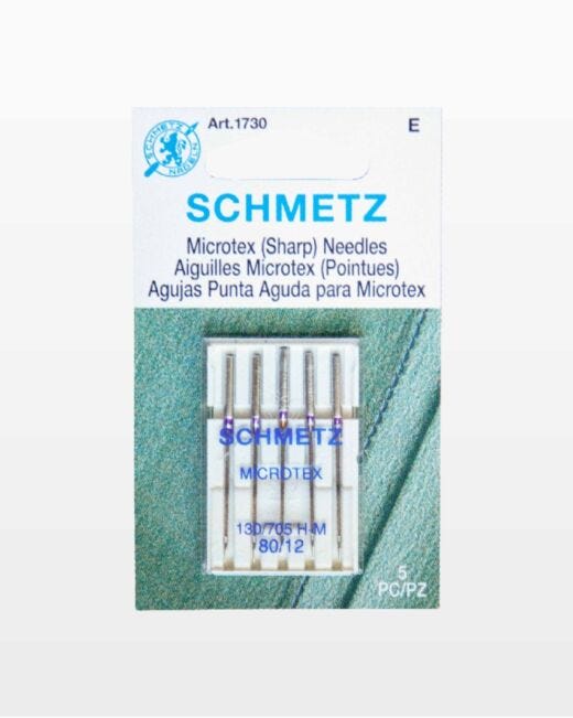 Schmetz Sharp / Microtex Machine Needle Size 12/80 #1730 - 036346317304  Quilting Notions