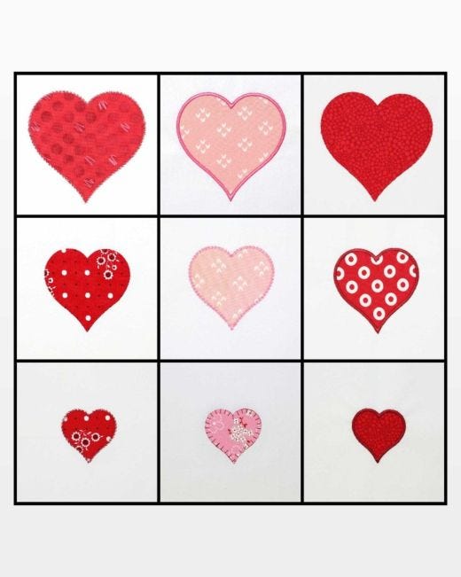 Go Heart 2 3 4 Embroidery Designs Accuquilt Com