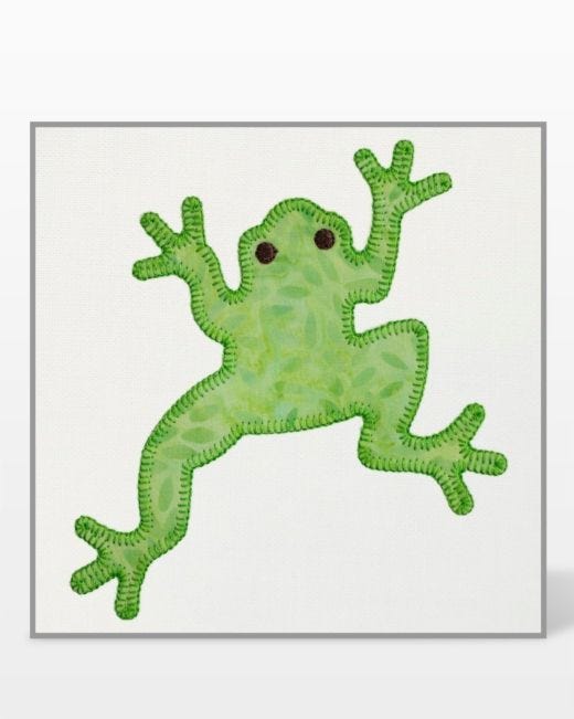 frog embroidery