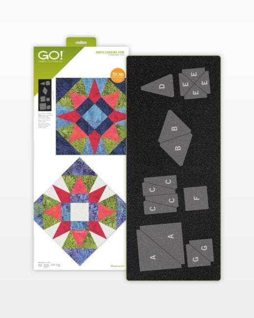 GO! North Carolina Star-12 Finished Die (Die to Try, November 2022) -  AccuQuilt