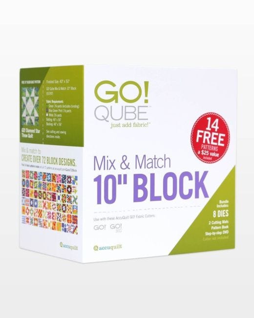 Accuquilt GO! Qube Mix & Match 4 Block