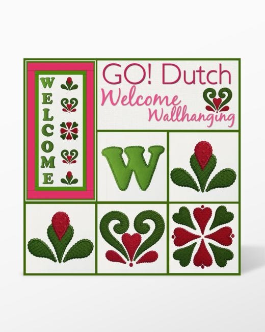 GO! Welcome Wall Hanging Machine Embroidery Set by Marjorie Busby