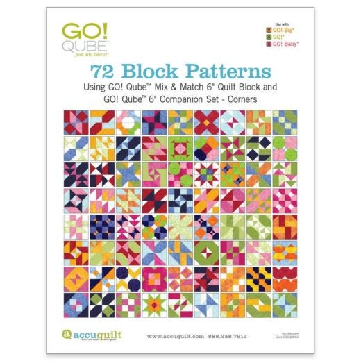 GO! Qube 6" Companion Set Corners-72 Block Patterns Booklet - AccuQuilt