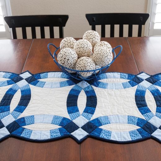 Go Classic Double Wedding Ring Table, Circle Table Runner Pattern