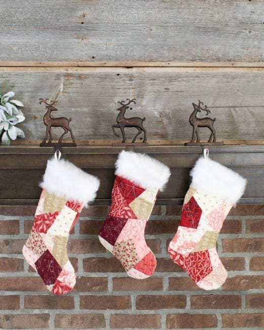 GO Crazy Quilt Stockings Pattern AccuQuilt