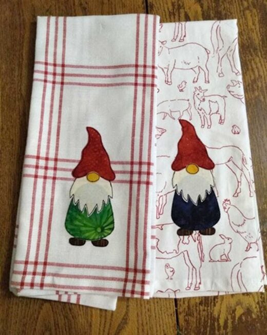 GO! Gnome Tea Towels Pattern - AccuQuilt