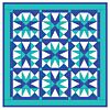 Studio Cool Blue Star Wall Hanging Pattern- Free (PQ10232i)