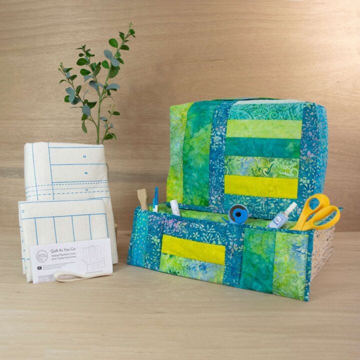 Sewing Machine Cover & Caddy QuiltAsYouGo Kit AccuQuilt