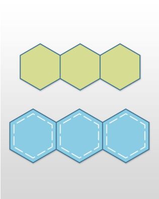 Studio Paper Piecing Hexagons-2" Sides (1 3/4" Finished) (2-Die Set)