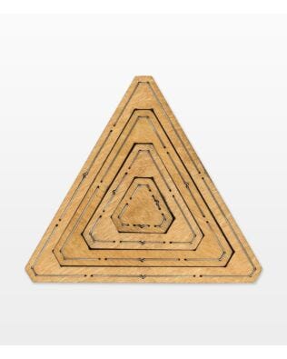 Bullseye Equilateral Triangles-Odd-1", 3", 5", 7" Finished Sides for Studio (50364)