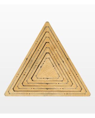Bullseye Equilateral Triangles-Even-2", 4", 6", 8" Finished Sides for Studio