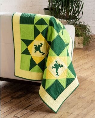 GO! Qube 12" Leaping for Joy Throw Quilt Pattern