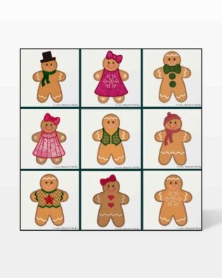 GO! Gingerbread Cookie Machine Embroidery Designs by Marjorie Busby