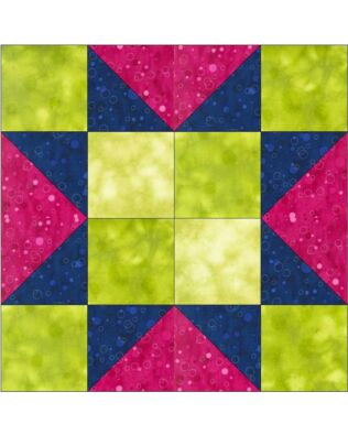 GO! 4-Patch Star 8" Block Pattern