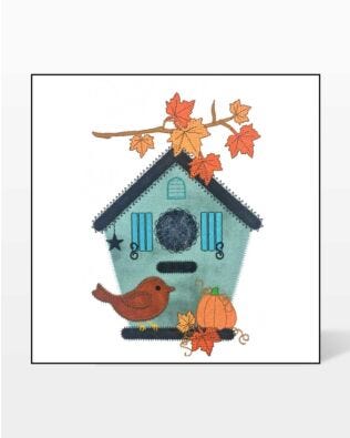 GO! Fall Bird and Birdhouse Embroidery by V-Stitch Designs