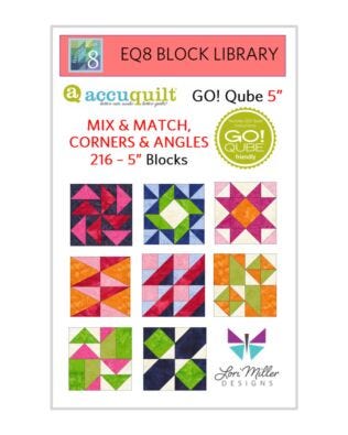 EQ8 Block Library-AccuQuilt-5” Qube-216 Block Designs-Mix & Match, Corners and Angles by Lori Miller Designs