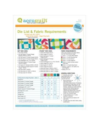 Bright Sampler Quilt Die List & Fabric Requirements Overview (PDF Download)
