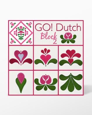 GO! Dutch Block 2 Machine Embroidery Set by Marjorie Busby (BQ-DBe)