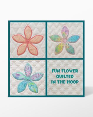 GO! Fun Flower Quilted in the Hoop Embroidery Designs by Marjorie Busby (BQ-FFQe)