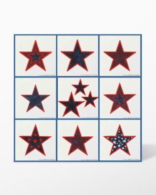 GO! Patriotic Stars Machine Embroidery Set by Marjorie Busby (BQ-PATe)