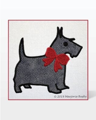 GO! Scottie Dog Machine Embroidery Set by Marjorie Busby