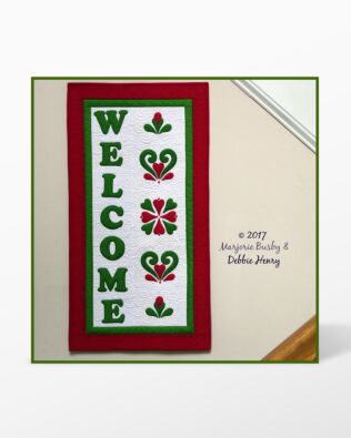 GO! Welcome Wall Hanging Machine Embroidery Set by Marjorie Busby and Debbie Henry (BQ-WWe)