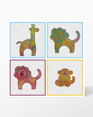 All shapes from GO! Zoo Animals Embroidery Designs by Marjorie Busby