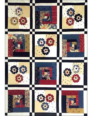 GO! Cabins & Posies Quilt Pattern