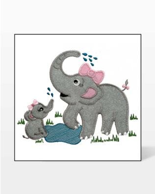 GO! Elephant Girls Embroidery Design by Creative Appliques