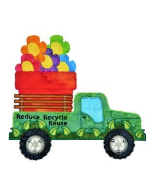 GO! Reduce, Reuse, Recycle Pickup Embroidery Specialty Designs