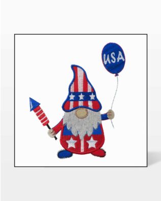 GO! Patriotic Gnome Embroidery Specialty Designs