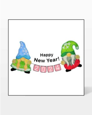 GO! Gnomes New Year Banner Embroidery Specialty Designs