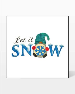 GO! Let It Snow Gnome Embroidery Specialty Designs