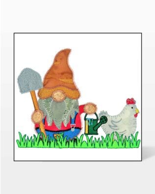 GO! Farming Gnome Embroidery Specialty Designs