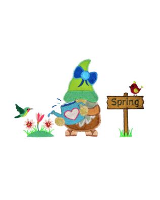GO! Spring Planting Gnome Embroidery Specialty Designs