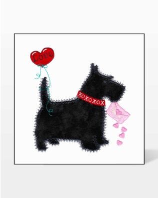 GO! Valentine Scottie Dog Embroidery Design