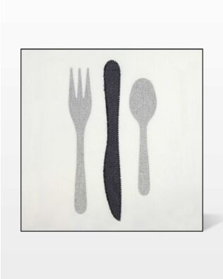 GO! Fork Knife Spoon Embroidery Designs