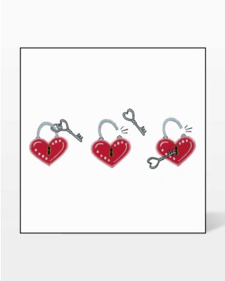 GO! Heart Padlock and Key Embroidery Specialty Designs