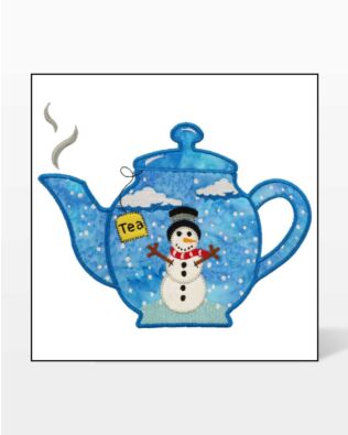GO! Snowman Tea Pot Embroidery Specialty Designs