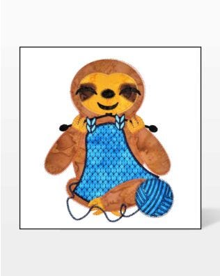 GO! Knitting Sloth Embroidery Specialty Designs