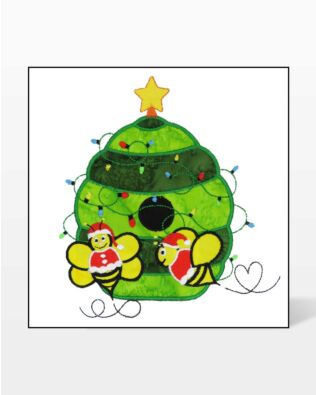 GO! Christmas Bee & Beehive Embroidery Specialty Designs