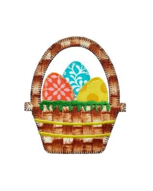 GO! Basket Eggs Embroidery Design by Creative Appliques